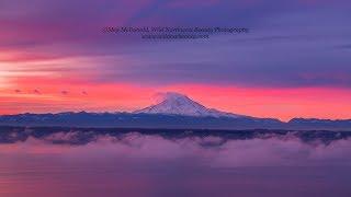 A Stunning Pacific Northwest Sunrise: Fog, Rainier, and Lenticular Clouds (4K Time Lapse)