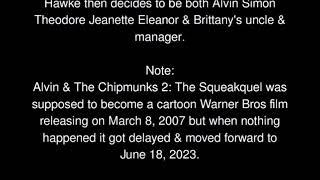 Alvin & The Chipmunks 2 will become a cartoon Warner Bros film on June 18, 2023