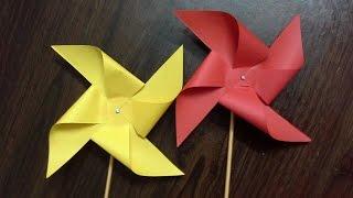 how to make a paper windmill (tutorial) paper pinwheel