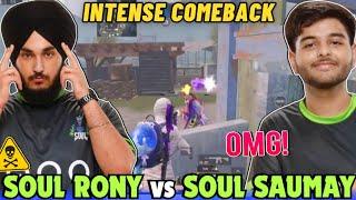 iQOOSouL RONY vs SAUMAY 1v1 TDM  Intense Battle  Team SouL 