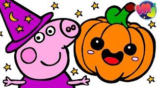  DIBUJOS DIVERTIDOS de  HALLOWEEN   ¡Peppa pig, calabazas y fantasmas!