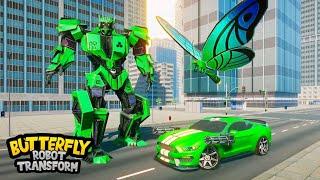 Robot Perang Kupu-Kupu Berubah Jadi Mobil Balap | Butterfly Robot Car Game : Robot Transforming