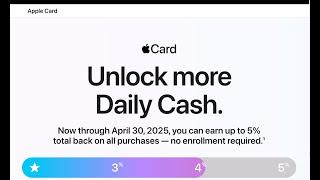 Apple Card Offer: Earn up to 5% back on Apple Pay, Virtual Card Number, Titanium Card