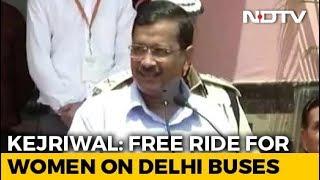 Free Travel For Women On Delhi Buses From October 29: Arvind Kejriwal