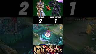 Yuzuke vs Fake yuzuke  (1v1) Loss = Steal yt  #yuzuke #alucard #mlbb #shorts