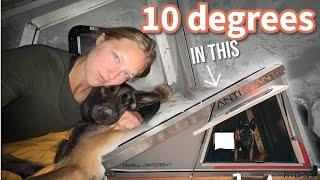 10 DEGREES IN A ROOFTOP DWELLING (no heater) | typical work day