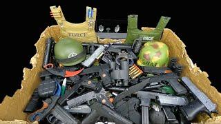 Realistic Toy Guns Collection!  Big Box full of Toy Guns ! Weapons, Rifles, Karambit, Equipments !!!