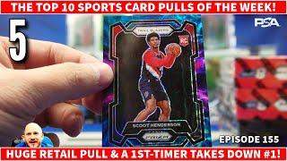 HUGE RETAIL PULL & A 1ST-TIMER TAKES DOWN #1! | TOP 10 SPORTS CARD PULLS OF THE WEEK - EP 155