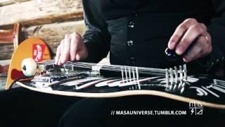 MÄSÄ Instruments - Nuclear Assault - Combined Lapsteel Guitar and Kantele on skateboard