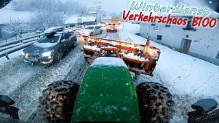 Verkehrschaos B100  | Winterdienst in Oberkärnten ️ | 25cm Neuschnee. Teil 1