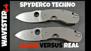 Spyderco Techno Knife - Clone vs. Real