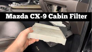 2020 - 2023 Mazda CX-9 Cabin Air filter - How To Change Remove Replace - A/C AC Filter Location
