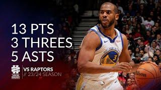 Chris Paul 13 pts 3 threes 5 asts vs Raptors 23/24 season