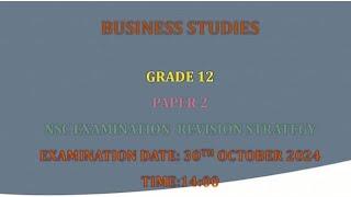 Business studies paper 2 final exam