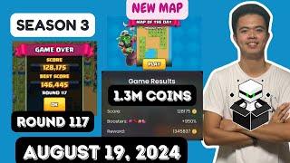 Zargates Retrodrop Strategy || August 19, 2024 | Round 117 | 1.3M coins | Zargates Today | Season3