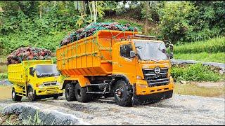 TRUK GAGAL OLENG Truk Hino 500 Muatan SAWIT Truk Canter OFROAD Truk TERGULING Truk Oleng Rc Handmade