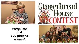 GINGERBREAD HOUSE DECORATING CONTEST and PARTY.  You be the judges!!