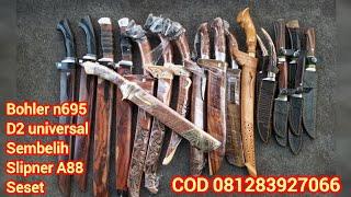 LIMITED GOLOK TANDUK AMBOINA SONOKELING BOHLER N695 D2 UNIVERSAL TEBAS PISAU SESET COD 081283927066