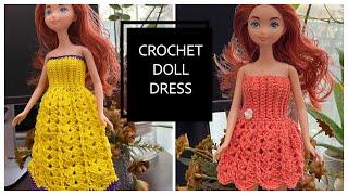 Easy Crochet Doll Dress Tutorial | English