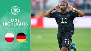 Moukoko brace brings victory! | Poland vs. Germany 1-2 | Highlights | U 21 Euro Qualifier