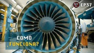 Como Funciona uma “Turbina” de Avião? Motor a Reação Chamado de Turbofan.