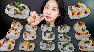 직접만든 크리스탈 브레드캐비어를 올린 크리스탈 브레드 먹방!  Crystal Bread | ASMR MUKBANG | EATING SHOW