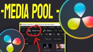 Davinci Resolve Media Pool  Tutorial For  Beginners