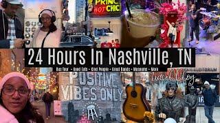 Travel Vlog #23 | 24 Hours In Nashville | Bus Tour | Good Eats | Museums | Great Bands & More