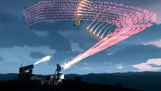 Land-Based Phalanx Weapon System Firing - F-16 Fighting Falcon going down - C-Ram- Arma 3 Simulation