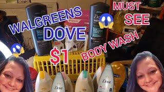 #glitches#Walgreens/ MUST SEE WALGREENS   COUPONING  DOVE  BODY  WASH SOAP FOR$1.00 