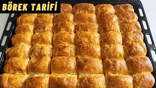 AKŞAM YAP SABAH PİŞİR EL AÇMASI BÖREK TARİFİ TEPSİ TEPSİ YAPIYORUM YAPTIĞIM ANDA BİTİYOR    