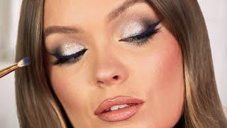 HOW TO NAVY BLUE SMOKY HOLIDAY MAKEUP TUTORIAL ️ Blue Eyeshadow Hacks, Tips & Tricks for Beginners!