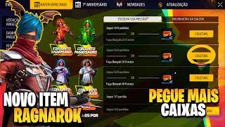 URGENTE!! COMO ATUALIZAR AS MISSÕES PARA PEGAR MAIS CAIXAS? INCUBADORA GRÁTIS - NOVIDADES FREE FIRE