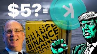 ALL in KASPA: BLACKROCK AND DONALD TRUMP IN!? Binance Listing Update