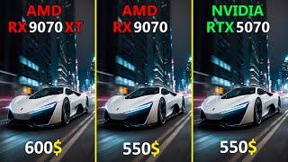 RX 9070 XT vs RX 9070 vs RTX 5070 Test at 1440P and 4K