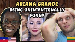 REACTION TO Ariana Grande Being Unintentionally Funny | FIRST TIME WATCHING