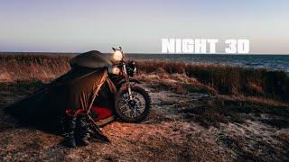 Solo Camping Beside my Motorcycle in Extreme Winds | Nature ASMR | Lakeside Camping