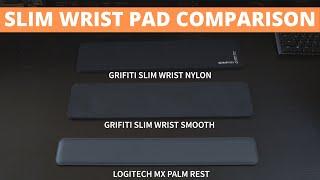 SLIM WRIST REST PAD COMPARISON for Logitech G915 or Low-Profile Keyboard: Grifiti Slim, MX Palm Rest