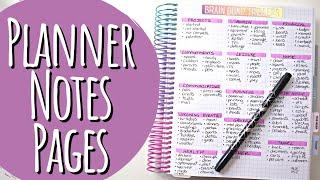 How To Use Planner Notes Page | Erin Condren Frankenplanner