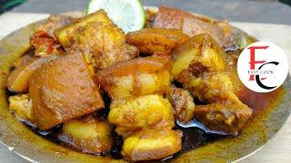 PORK GRAVY WITH CURRY LEAVES | নৰসিংহ লগত গাহৰি মাংস | NORTHEAST PORK RECIPE