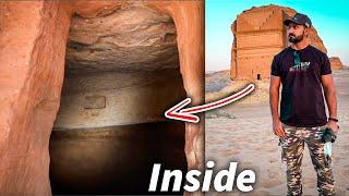 Mada'in Saleh AS - Inside View of The Thamud Tribe Houses - What is Inside The Nabateans Tombs KSA