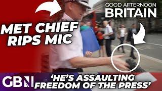 WATCH | Met Police Chief SNATCHES microphone from journalist quizzing him on two tier policing...