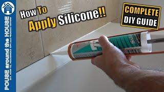 How to apply silicone sealant DIY guide. Silicone caulk application for beginners. Pro silicone bead
