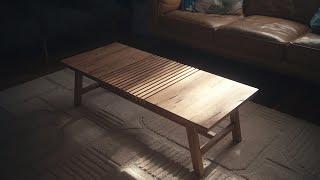 Slat coffee table - Full DIY Midcentury Morndern Hardwood Build