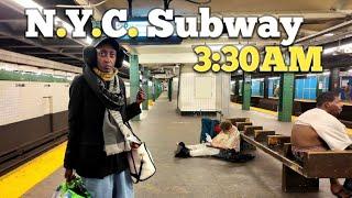 BIZARRE 330AM NYC SUBWAY Walk 4K (West 4th Street Station) JANUARY 2025 