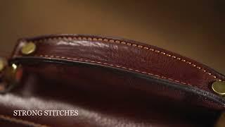 Full Grain Brown Leather Briefcase   Illusions   Time Resistance 5193401-1