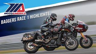 Down to the Wire!  Mission King of the Baggers Race 1 at New Jersey 2024 - HIGHLIGHTS | MotoAmerica