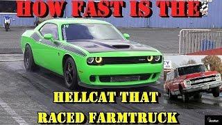 HELLCAT that raced FARMTRUCK -  How fast is it with traction?   RoadTestTV ®