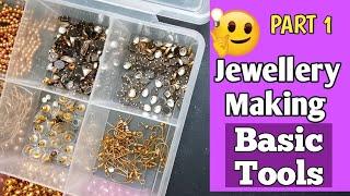 Silk thread jewellery making materials name list | Jewelry making tools for beginner