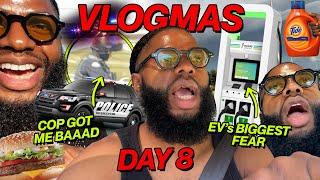 I GOT PULLED OVER (Driving an EV Truck Across America) | VLOGMAS DAY 8